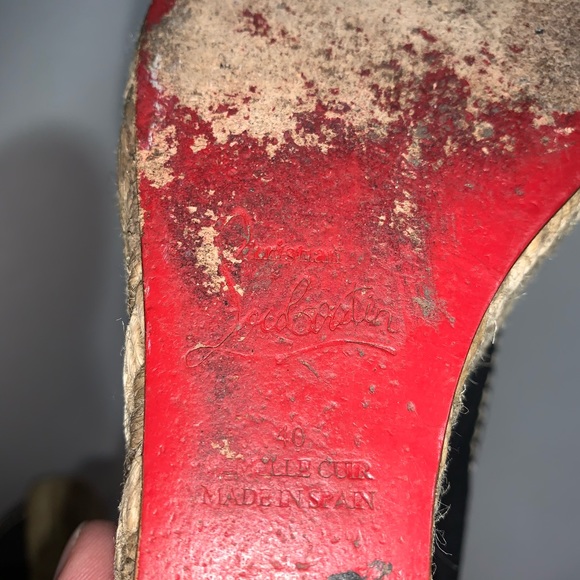 CHRISTIAN LOUBOUTIN size 40 platform wedge heels - Picture 9 of 14